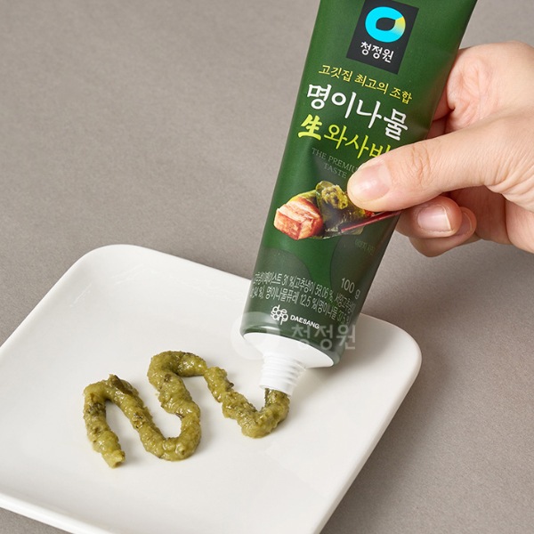 [清浄園] ギョウジャにんにく入りワサビ 100g / 大根漬け 韓国風大根の甘酢漬け　焼肉