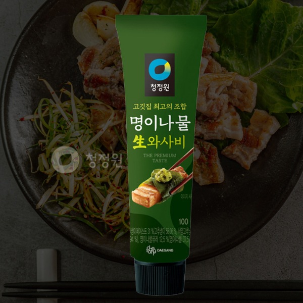 [清浄園] ギョウジャにんにく入りワサビ 100g / 大根漬け 韓国風大根の甘酢漬け　焼肉