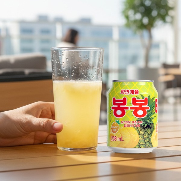ヘテ] パイナップル ボンボンジュース (缶) 238ml / ボンボン 韓国