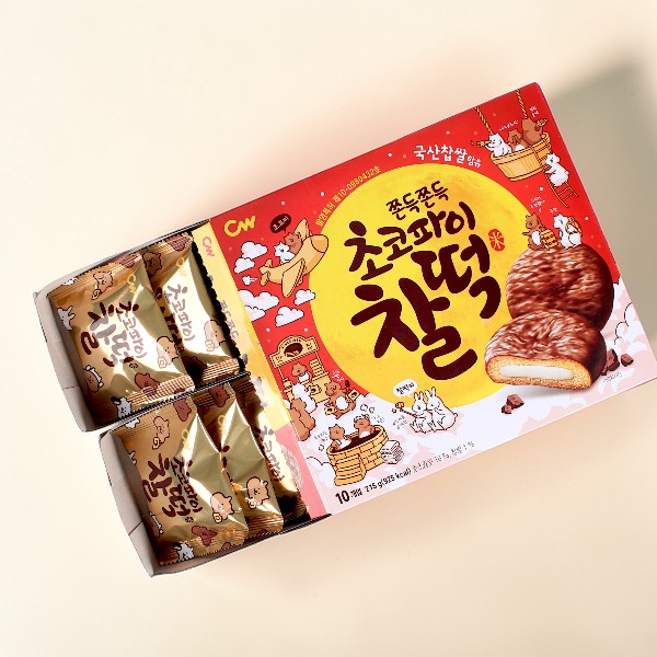 [CW] 餅チョコパイ 258g /  韓国スイーツ もちもち食感 チョコパイ 人気お菓子