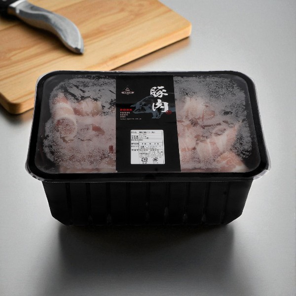 [凍] 豚バラ 薄切り 丸形 2mm 約500g / 薄切り ロール 旨み極上 ジューシー しゃぶしゃぶ 焼肉用
