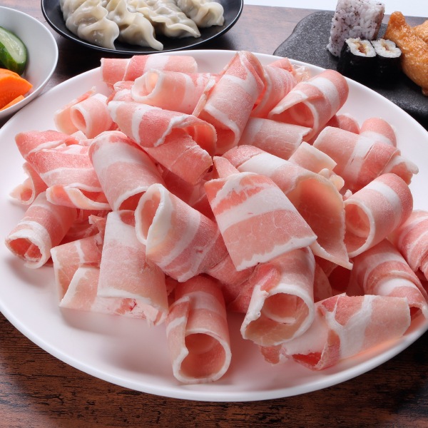 [凍] 豚バラ 薄切り 丸形 2mm 約500g / 薄切り ロール 旨み極上 ジューシー しゃぶしゃぶ 焼肉用