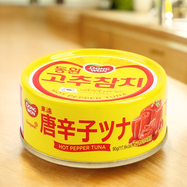 [東遠]唐辛子ツナ缶詰90g/ドンウォン おかず おつまみ 韓国料理 韓国食材 韓国食品 保存食 防災食 防災グッズ 非常食