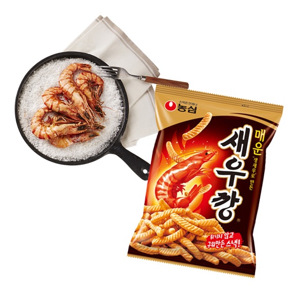 [農心]辛口エビセン90g/韓国お菓子　韓国食品