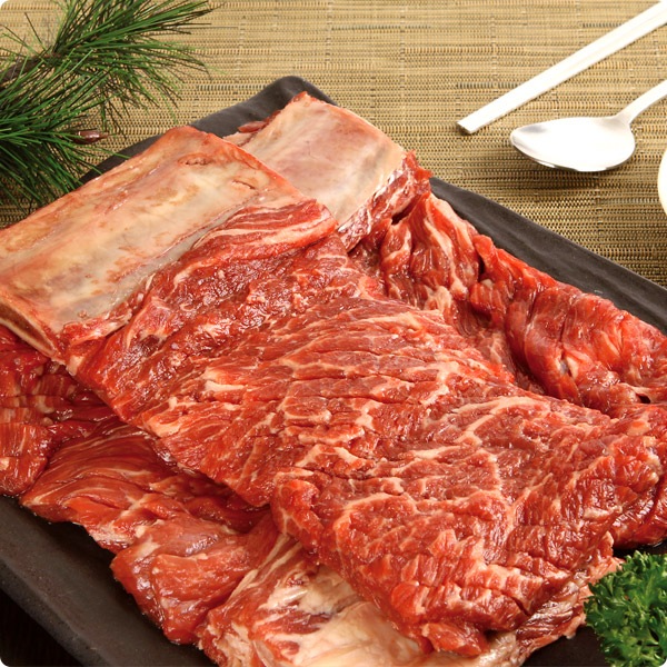 [凍] 特大 ピョルチン 牛カルビ 骨付き 約1kg【量り売り】※銀行振込支払い不可※ 