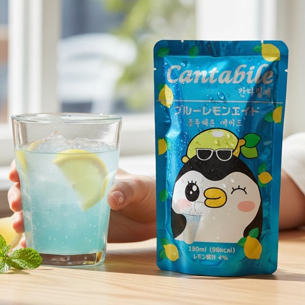 [カンターピレ] ブルーレモンエイド 190ml / 韓国ドリンク スッキリ爽快 レモンの清涼ドリンク パウチ飲料　