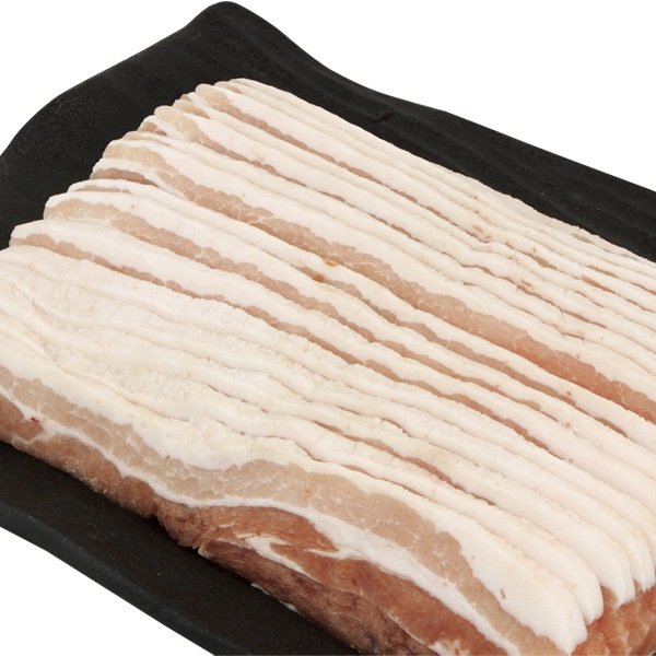 [凍] 豚 バラ肉 スライス 9mm 約1kg / たっぷり大容量 旨み極上 ジューシー