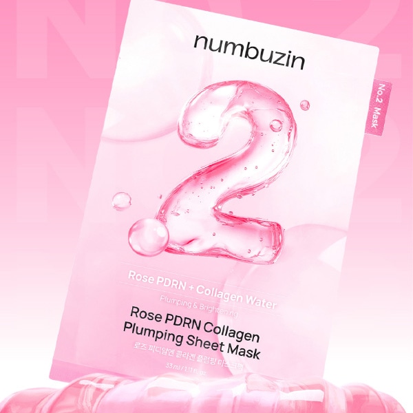 [numbuzin] 2番 ローズ PRDN コラーゲン シートマスク 5枚入り / 韓国コスメ