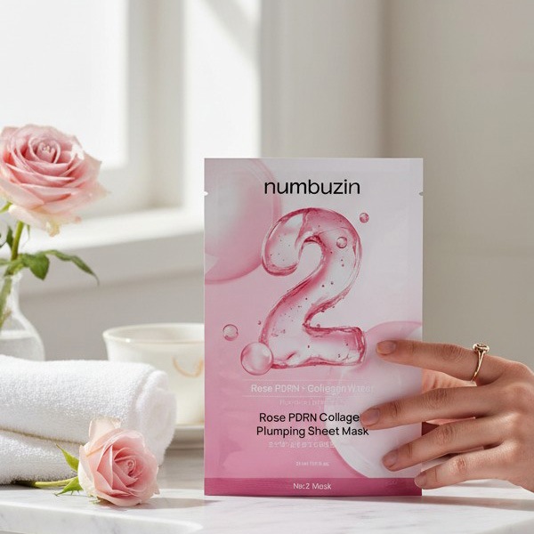 numbuzin] 2番 ローズ PRDN コラーゲン シートマスク 5枚入り / 韓国