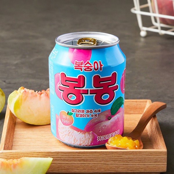 [ヘテ]おろし桃ジュース(缶)238ml/モモ ジュース/ボンボン 韓国飲み物 ドリンク