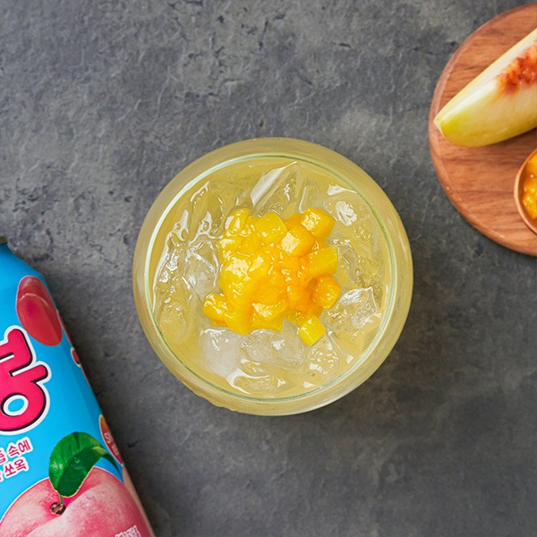 [ヘテ]おろし桃ジュース(缶)238ml/モモ ジュース/ボンボン 韓国飲み物 ドリンク