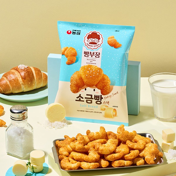 [農心] パン部長の塩パン 55g  /  韓国お菓子 サクサク 甘じょっぱい 人気スナック