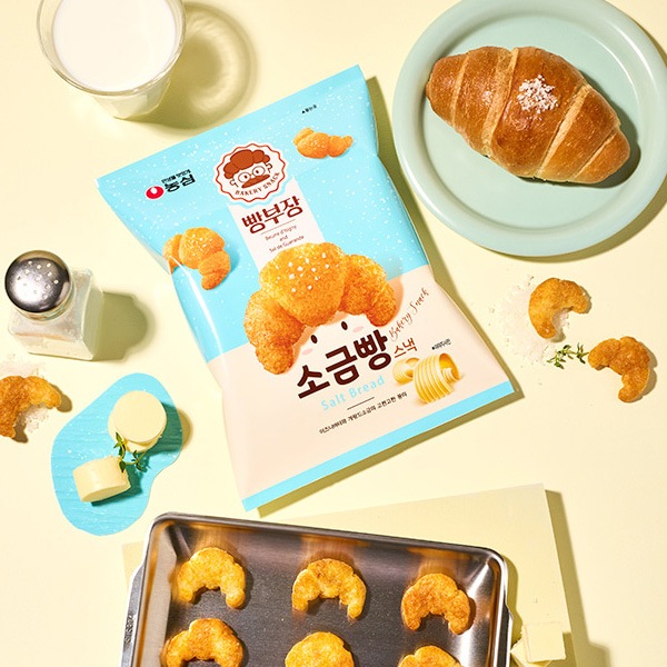 [農心] パン部長の塩パン 55g  /  韓国お菓子 サクサク 甘じょっぱい 人気スナック