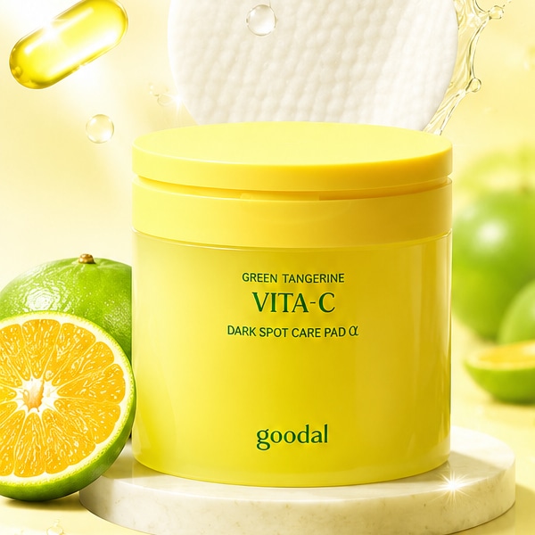 [goodal] グーダル グリーンタンジェリン ビタC ダークスポット ケア パッド アルファ 70枚 160ml / トナーパッド 韓国化粧品 コスメ スキンケア