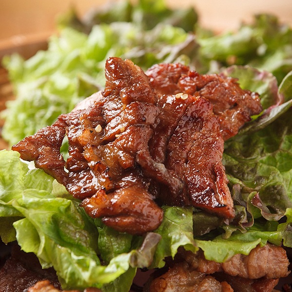 [凍]味付け 骨付 豚カルビスライス約1kg/ヤンニョム 焼肉 韓国料理