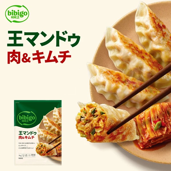 [凍]bibigo 王マンドゥ 肉＆キムチ 1kg/ キムチ王餃子ビビゴ 人気餃子 品冷凍食 加工食品 韓国キムチ餃子 韓国マンドゥ