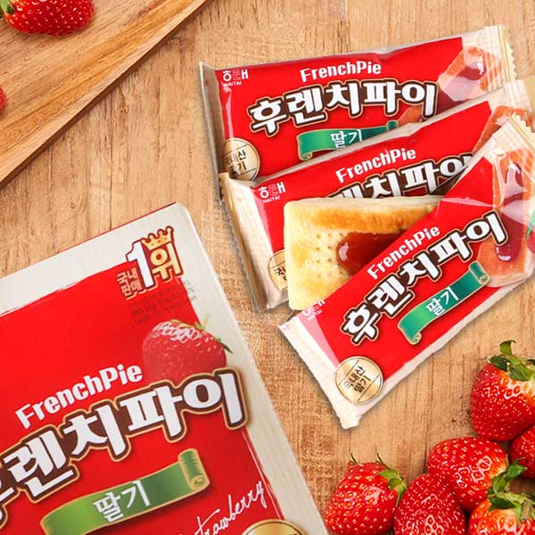 [ヘテ]フレンチパイ（イチゴ味）/スナック お菓子 韓国食材 韓国お菓子 韓国食品 韓国市場