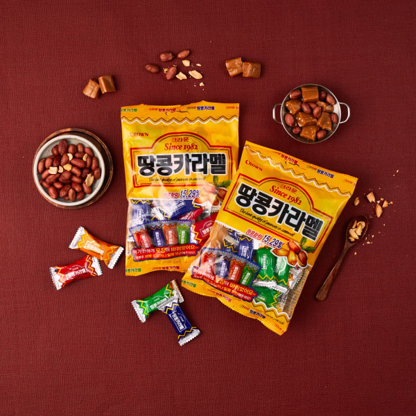 ［CROWN］ピーナッツキャラメル120g/タンコンキャラメル 韓国お菓子 韓国食品 スナック