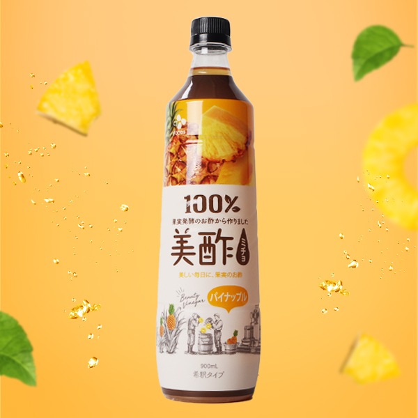 [CJ]プチジェル美酢(ミチョ)パイナップル味900ml ダイエット酢 健康酢 酢飲料 飲むお酢 健康飲料 韓国飲み物