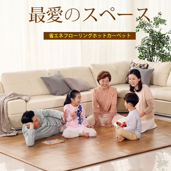 「日月」オンドルマル フローリングホットカーペット / ダブルサイズ