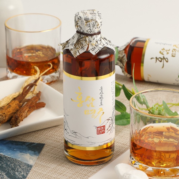 [Hongsamsool]紅参名酒375ml Alc.14％ 
