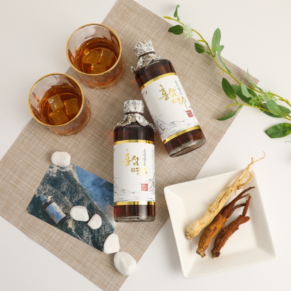 [Hongsamsool]紅参名酒375ml Alc.14％ 