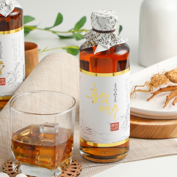 [Hongsamsool]紅参名酒375ml Alc.14％ 