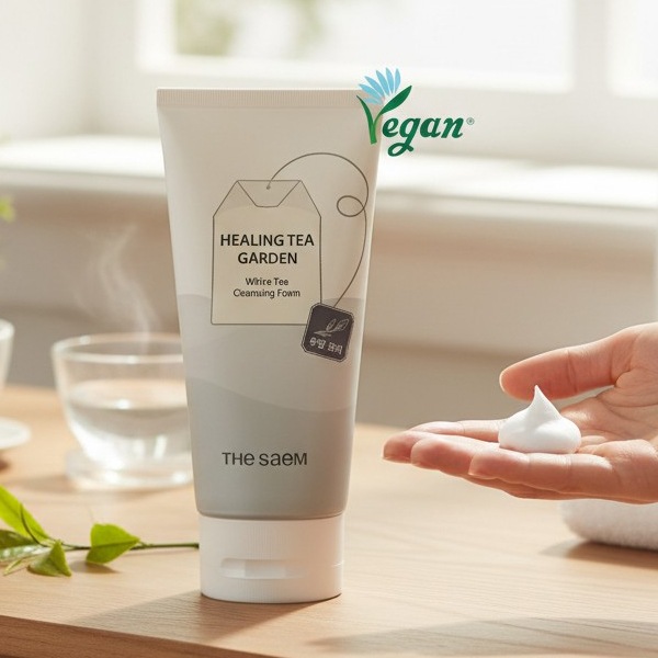 [the saem] ザセム ヒーリングティーガーデン ホワイトティー クレンジングフォーム 150ml / 韓国コスメ 洗顔料 すっきり しっとり 毎日洗顔