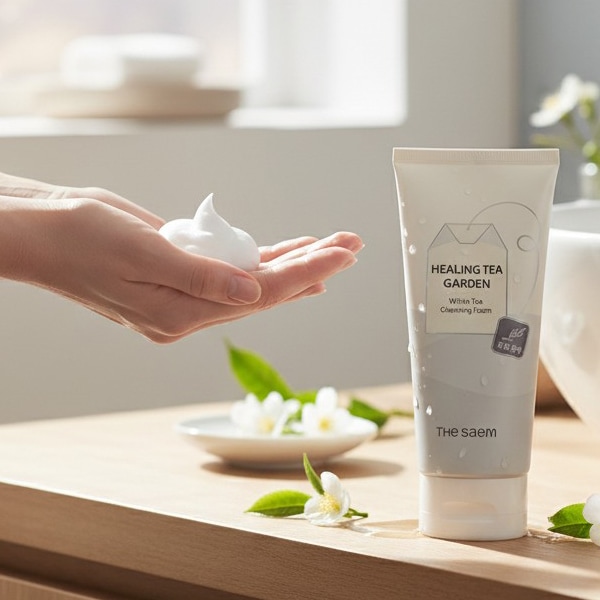 [the saem] ザセム ヒーリングティーガーデン ホワイトティー クレンジングフォーム 150ml / 韓国コスメ 洗顔料 すっきり しっとり 毎日洗顔