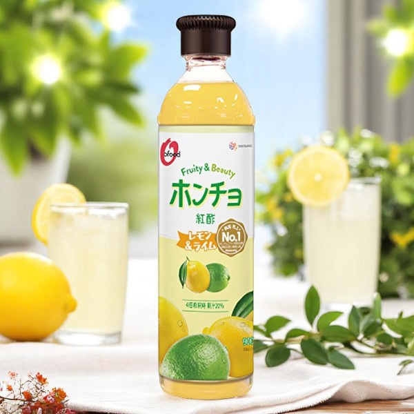 [清浄園]飲む紅酢 ホンチョ レモン＆ライム味 900ml / ホンチョ チョンジョンウォン 飲むお酢 健康飲料 韓国飲み物 韓国食品