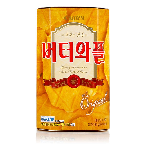 CROWN]バターワッフル135g/韓国お菓子 バター味 | 韓国市場