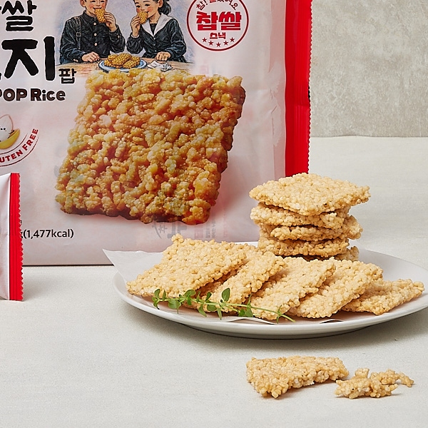 [韓国市場] 懐かしのもち米おこげポップ 甘口味 288g / もち米おこげスナック サクサク香ばしい 韓国伝統おこげ おやつ