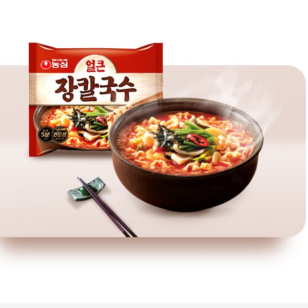 [農心] オルクン ジャンカルグクス 103g/ 袋ラーメン 韓国らーめん