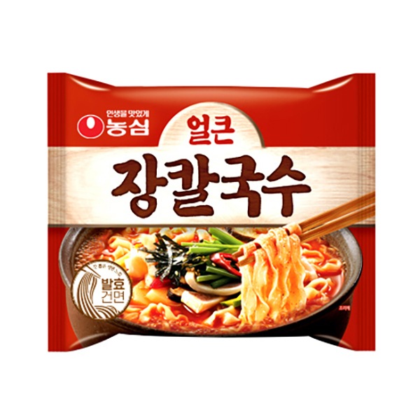 [農心] オルクン ジャンカルグクス 103g/ 袋ラーメン 韓国らーめん