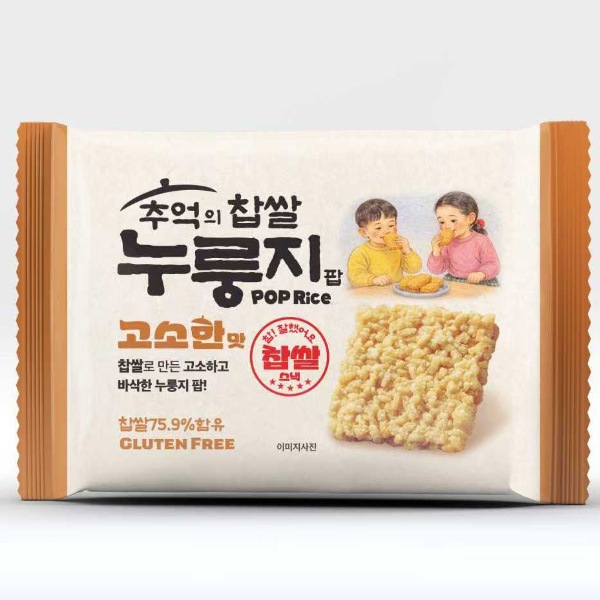 [韓国市場] 懐かしのもち米おこげポップ 香ばしい味 288g / サクサク食感 韓国伝統おやつ おこげスナック