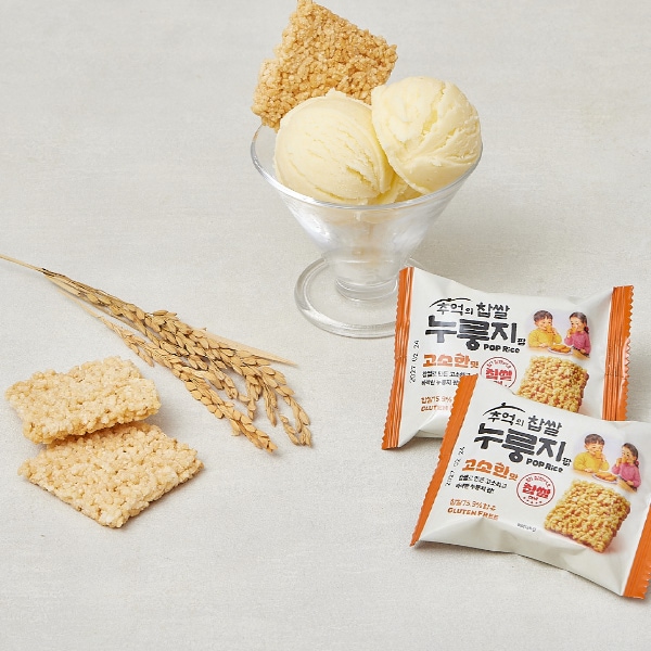 [韓国市場] 懐かしのもち米おこげポップ 香ばしい味 288g / サクサク食感 韓国伝統おやつ おこげスナック