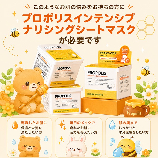 NATURE REPUBLIC] プロポリス インテンシブ ナリシング シートマスク