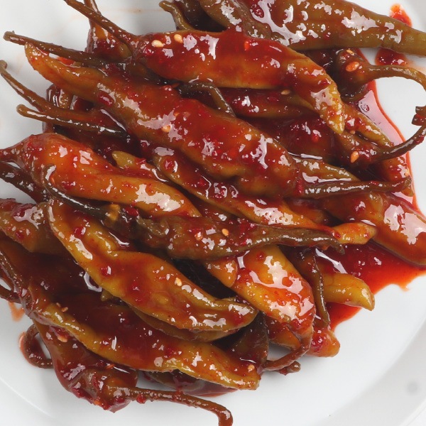 [冷]韓国市場 業務用 青唐辛子の漬物(辛口) 10kg/韓国食品 韓国おかず 手作り　