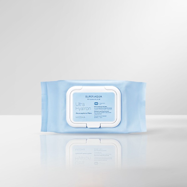[MISSHA]ミシャ スーパー アクア ウルトラ ヒアルロニック クレンジング ウォーター ティッシュ30枚/韓国コスメ