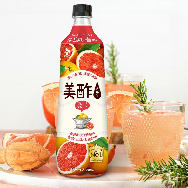 [CJ]プチジェル美酢(ミチョ) グレープフルーツ味 900ml 6本セット 酢飲料 飲むお酢  韓国飲み物