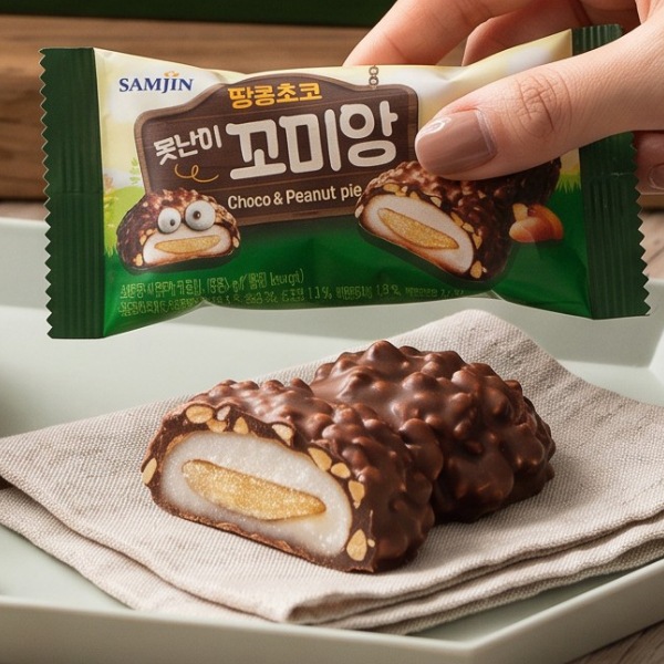 SAMJIN] コミアン 216g / ピーナッツ餅チョコパイ 韓国お菓子 個包装