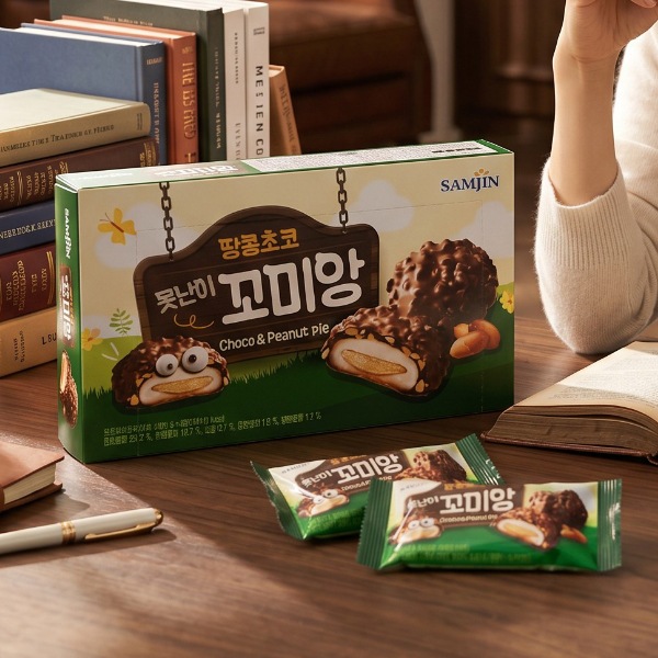[SAMJIN] コミアン 216g / ピーナッツ餅チョコパイ 韓国お菓子 個包装 韓国スイーツ チョコレート ナッツ おやつ