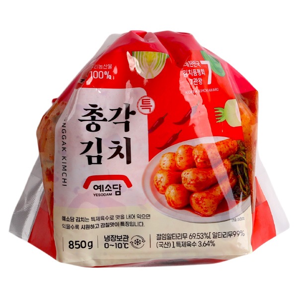 [冷]イェソダム 大根キムチ 850g / 【入荷日：12月6日】韓国産キムチ