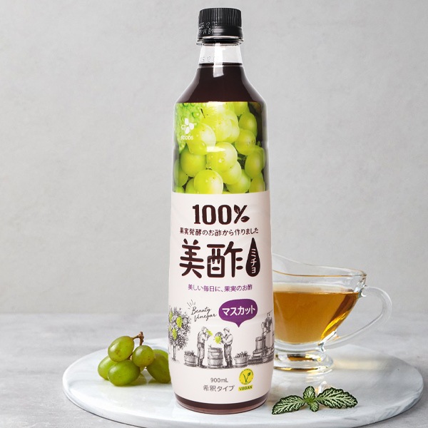 [CJ]プチジェル美酢(ミチョ)マスカット味900ml  【賞味期限：3月９日】酢飲料 飲むお酢  韓国飲み物