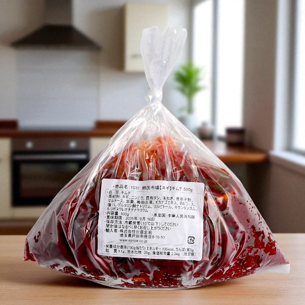 [冷] 韓国市場 ネギ キムチ 500g / シャキ旨 ネギ好き必見