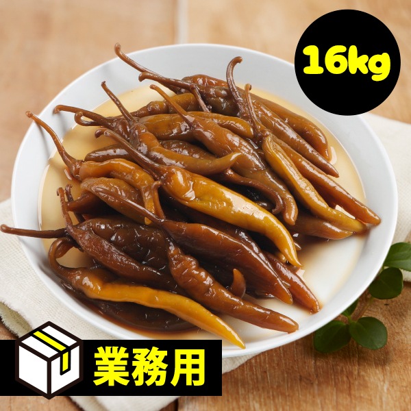 [冷]韓国市場 業務用 唐辛子 醤油漬け 16kg/ おかず