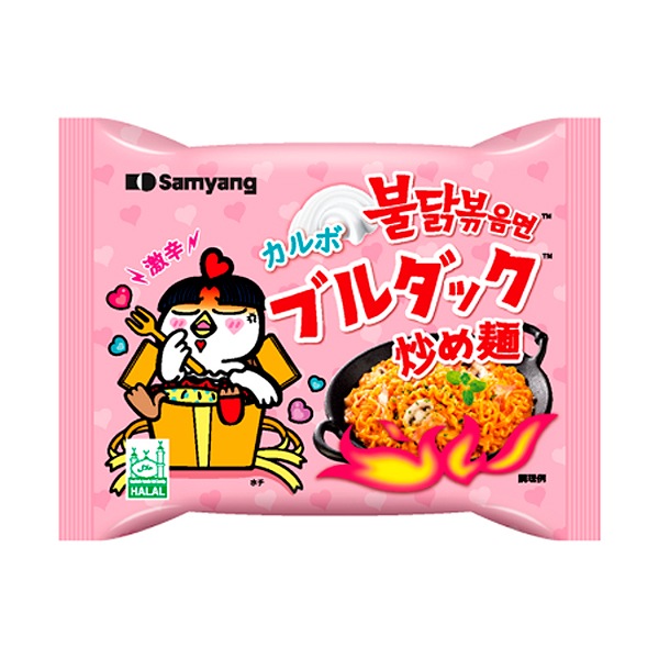 三養]カルボナーラブルダック炒め麺130g/日本語 SAMYANG | 韓国市場