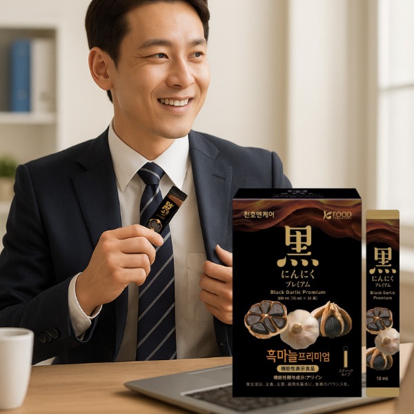 チョンホ] 機能性表示食品 黒にんにくエキス スティックタイプ 10ml×30