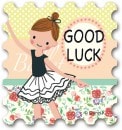Good Luck（Ballerina）　すたんぷステッカー　Ｍサイズ