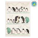 絶滅危惧種 バナナペーパーポストカード Penguin walk
